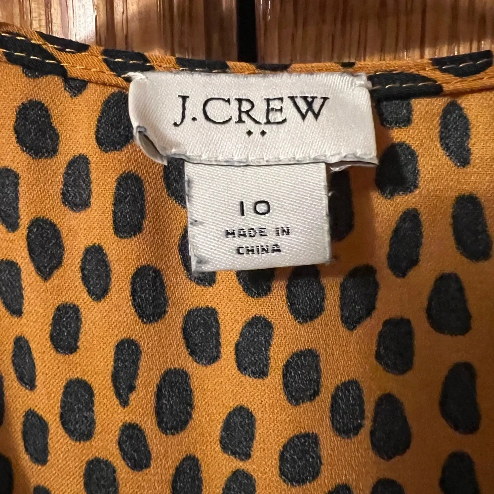 J. CREW Leopard Print Wrap Dress, size 10